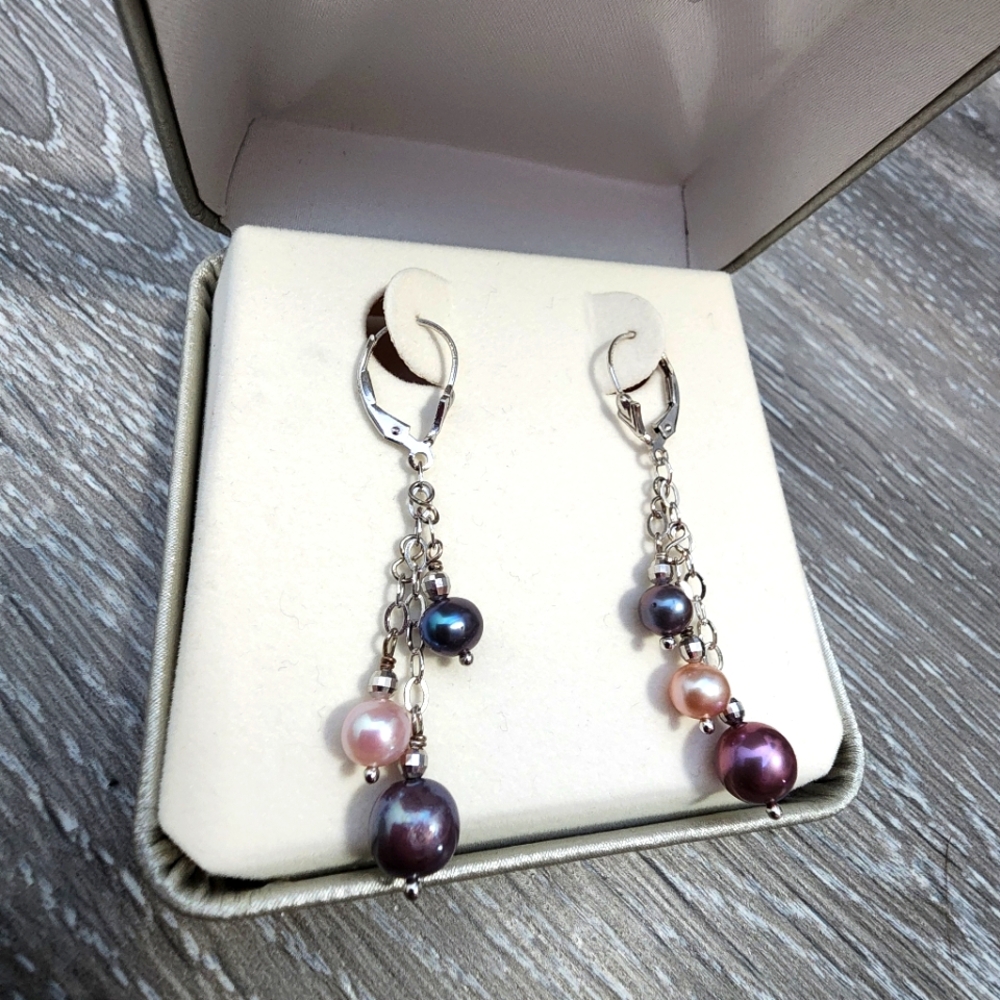 Elegant Pearl Drop Earrings Jc Penny Nwt